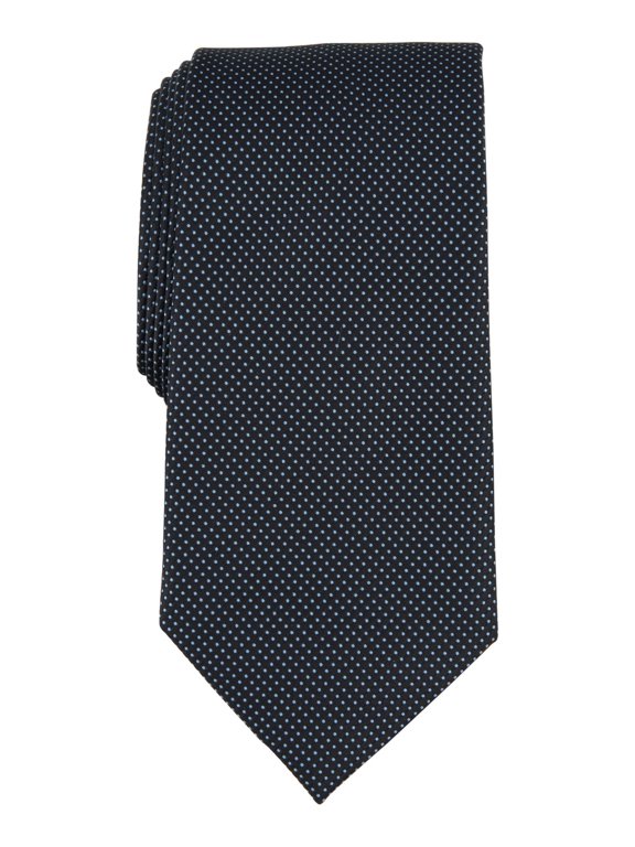 Mens Regular fit Tie Necktie One Size Black Micro Dot