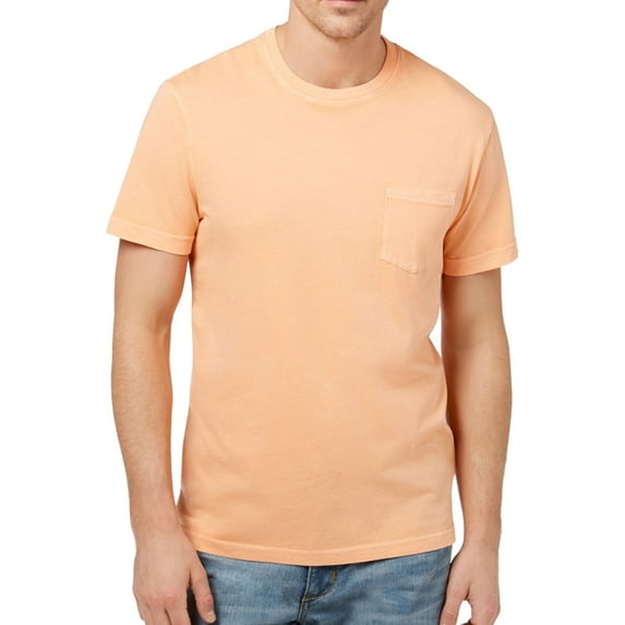 Club Room Mens SS Basic T-Shirt, Orange, Small
