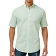 thumbnail image 1 of Club Room Mens Skylark Button Up Shirt, Green, Small, 1 of 2