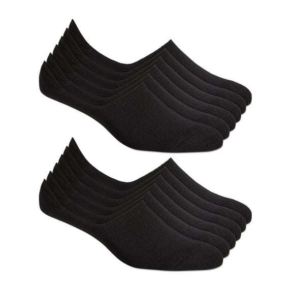 Club Room Men's No Show 12 pack Socks Black Size 10-13