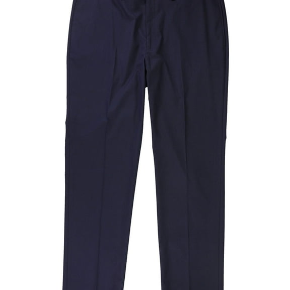 Club Room Mens Solid Dress Pants Slacks, Blue, 38W x UnfinishedL