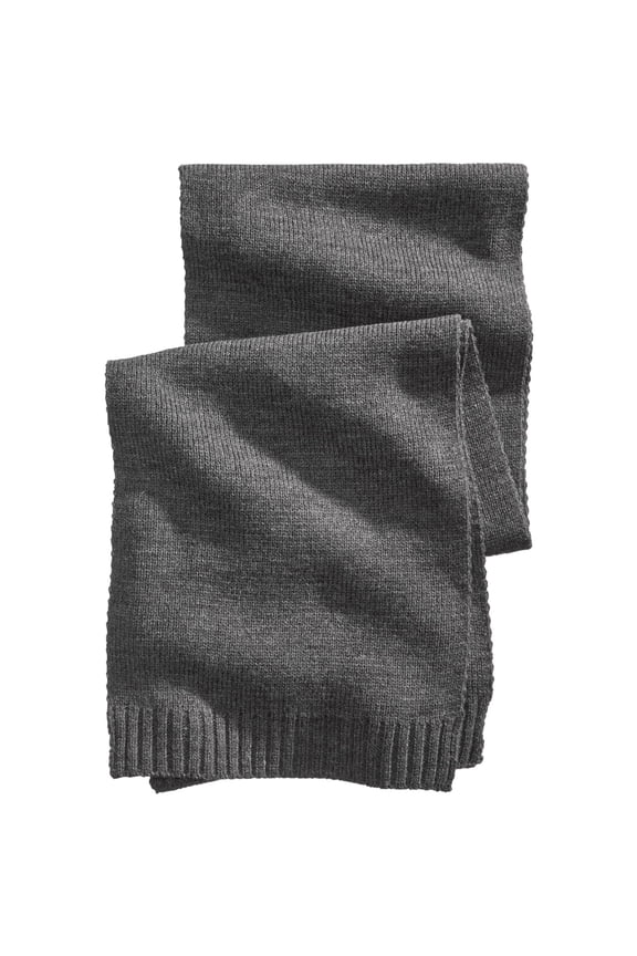 Mens Solid Scarf, Grey, One Size