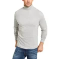 thumbnail image 1 of Club Room Men's Solid Mock Neck Shirts, Grey Heather, Medium, 1 of 3
