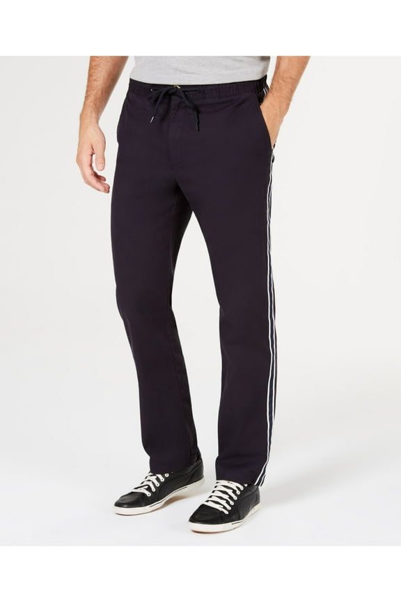 CLUBROOM Mens Black Regular Fit Activewear Bottoms L