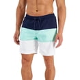 thumbnail image 1 of Club Room Mens Striped Colorblock Swim Trunks, 1 of 2