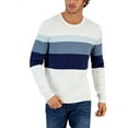 thumbnail image 1 of Club Room Mens Striped Cotton Crewneck Sweater, 1 of 1