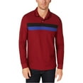 thumbnail image 1 of Club Room Mens Striped Polo Shirt, Red, Small, 1 of 1