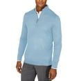 thumbnail image 1 of Club Room Mens Sweater Quarter-Zip Collared Pullover Wool   Blue 2XL, 1 of 2