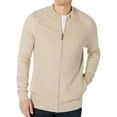 thumbnail image 1 of Club Room Mens Textured Cardigan Sweater, Beige, Small, 1 of 2