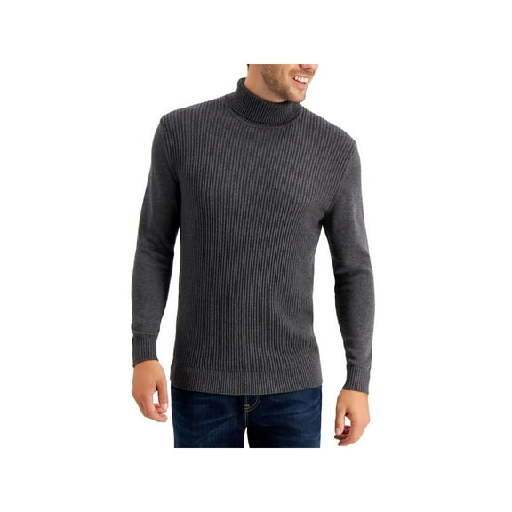 Club Room Mens Textured Cotton Turtleneck Sweater