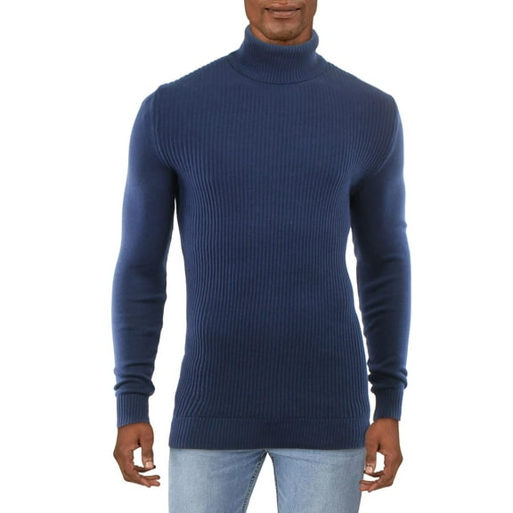 Club Room Mens Textured Cotton Turtleneck Sweater