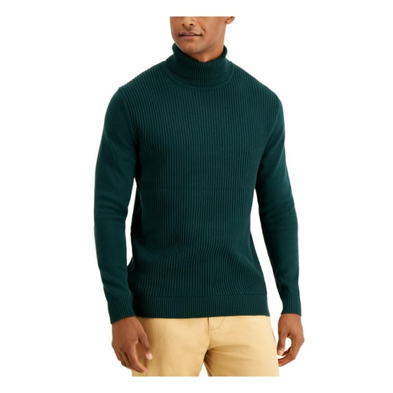 Club Room Mens Textured Cotton Turtleneck Sweater
