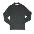 thumbnail image 1 of Club Room Mens Waffle Thermal Henley Shirt, Grey, Small, 1 of 2