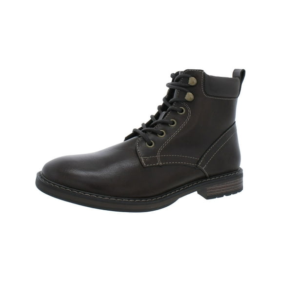 Club Room Mens Westin Faux Leather Lace-Up Ankle Boots