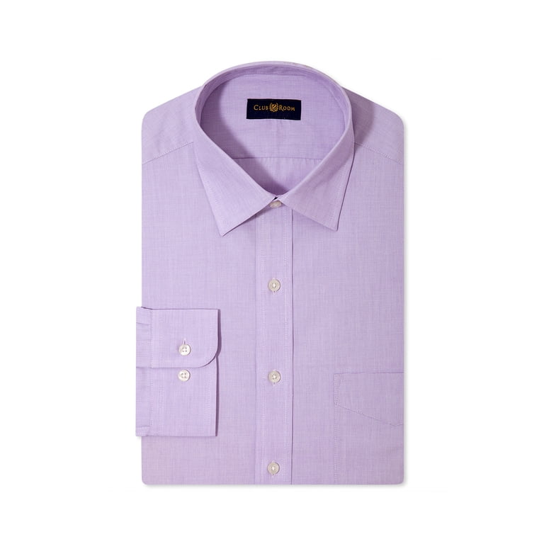 club room estate dress shirt Club Room Estate Dress Shirt Wrinkle Resistant Cotton 14.5 Crushed Grape  #1592