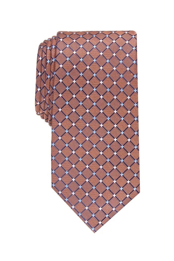 ORANGE Men's Classic Grid Tie, US One Size