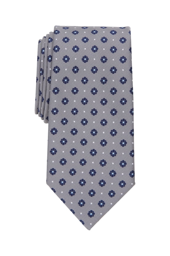 SILVER Men's Lamont Medallion Tie, US One Size