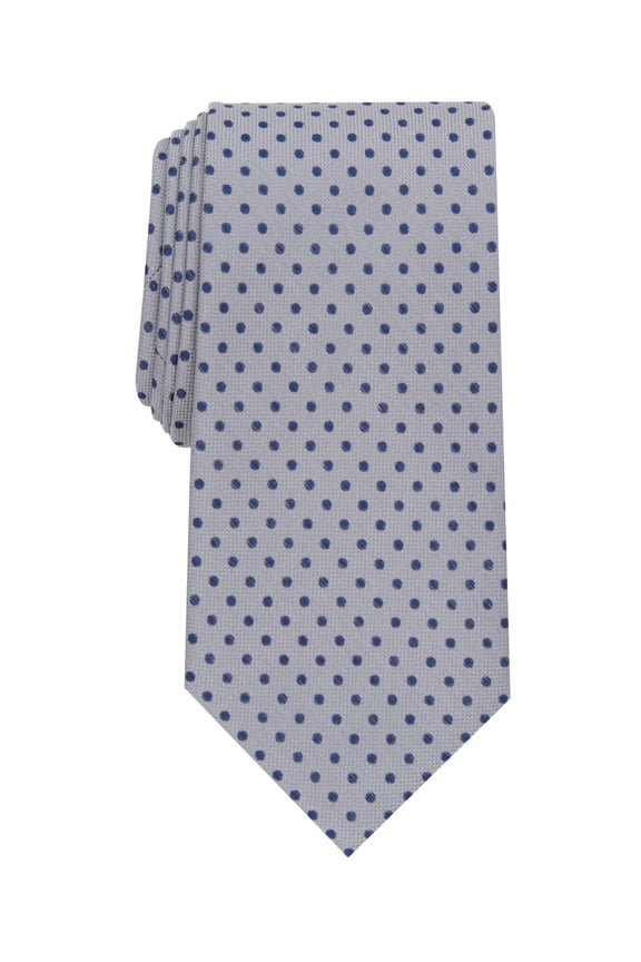 Mens Regular fit Tie Necktie One Size Light Grey Dot