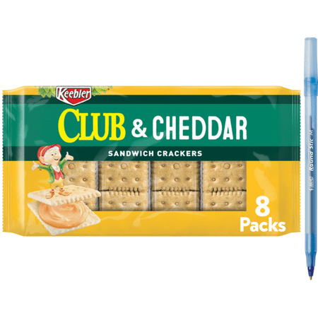 Club Sandwich Crackers Cheddar No High Fructose Corn Syrup 8 Count