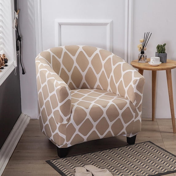 Club Slipcover Tub Cover Stretchable Arm Cover Removable Furniture Stretch Fabric Home Decor , pattern 1