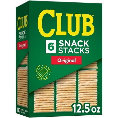Club Snack Stacks Original Crackers, Lunch Snacks, 6 Count(pack of 4)