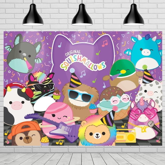 Club Squishmallows Backdrop - Squishmallows Party Decorations