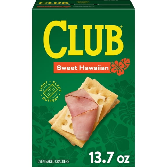 Club Sweet Hawaiian Crackers, Lunch Snacks, 13.7 oz
