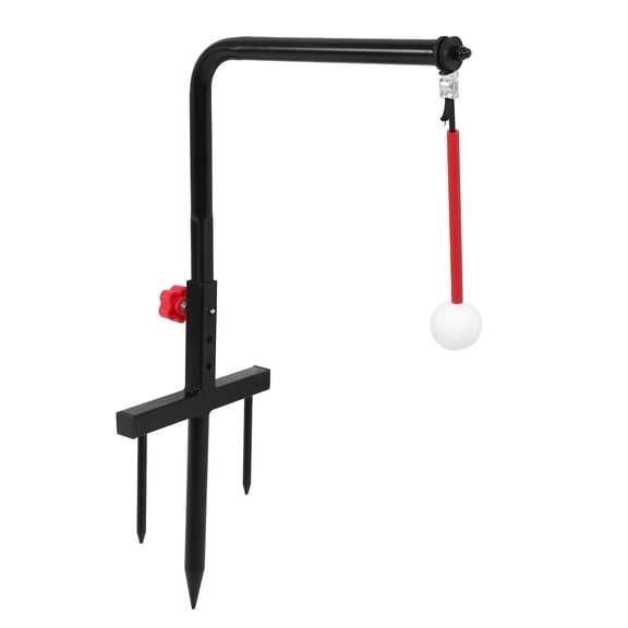 Club Swing Groover Portable Ground Plugged Height Adjustable Practice Iron Training Aid 14.17 in / 36 cm Black-