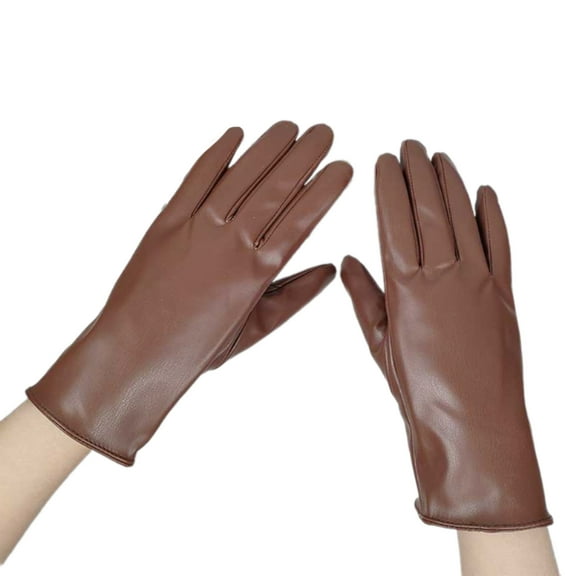 Club Winter Gloves For Women Soft Faux Leather Windproof Design Insulated Thermal Hand Protections