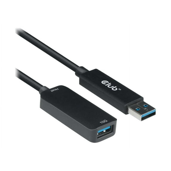 Club3D USB 3.2 Gen 2 Extension Cable 10GBPS Male/Female 5m/16.40ft Black Adapters