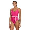 thumbnail image 1 of ClubSwim Noelle Wrap One Piece Swimsuit - Deep Fuchsia/Pink - Small, 1 of 9