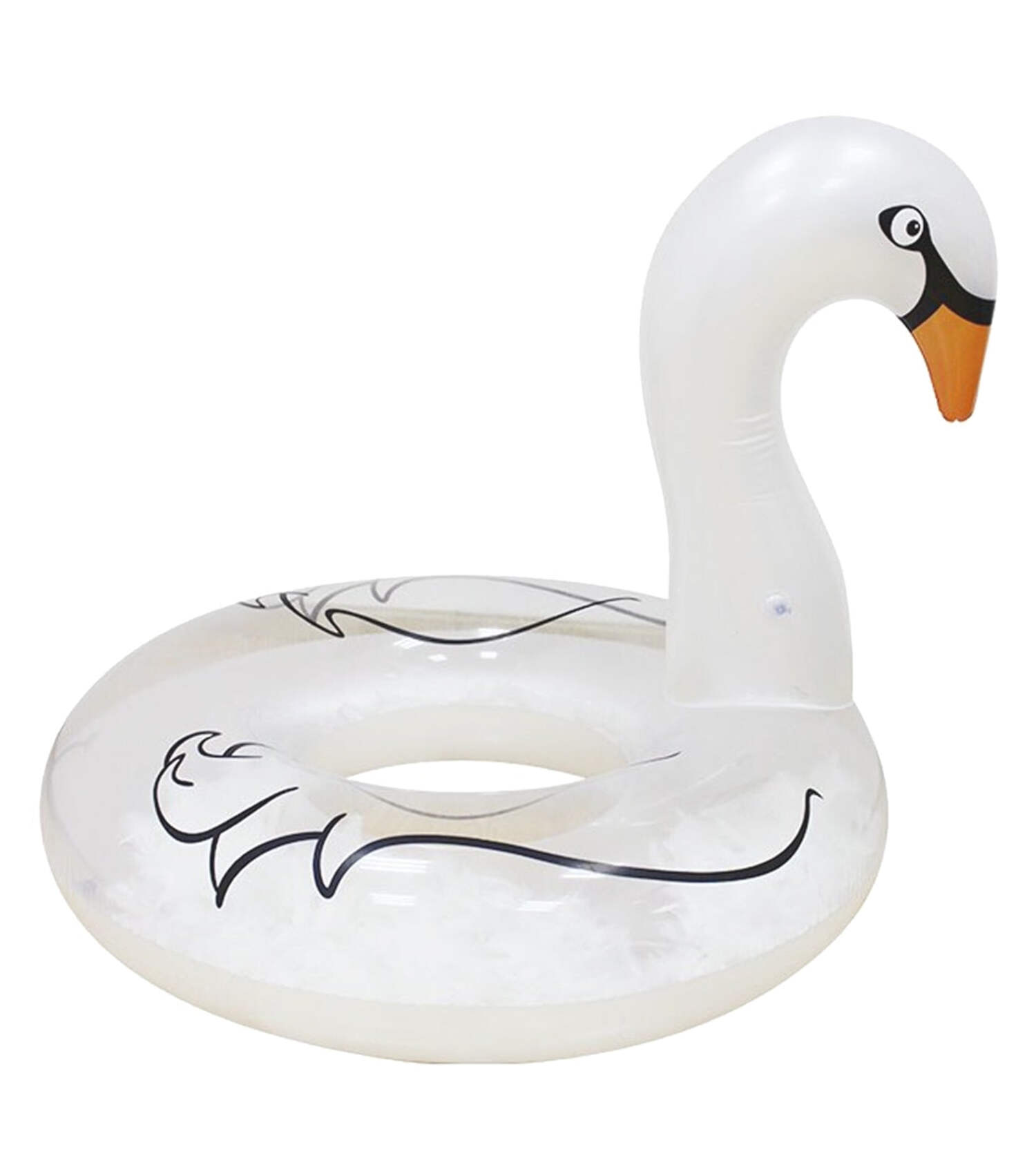 ClubSwim Swan Inflatable Pool Swim Float Tube with Feather 40 ...