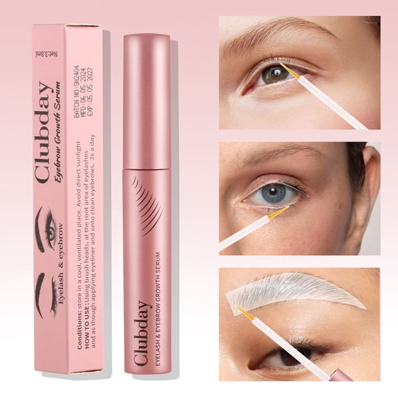 Clubday Eyelash Conditioner Serum - Clear Moisturizing Gel for Lashes & Brows, Nourishing Formula for Soft Natural Look, Cruelty-Free Makeup