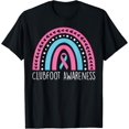 thumbnail image 1 of Clubfoot Awareness Month Pink & Blue Ribbon Clubfoot Fighter T-Shirt mens t shirt，black，women，funny，misfits，men，journey, 1 of 4