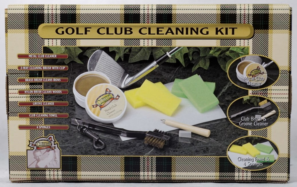 Clubhouse Collection Golf Club Cleaning Kit Club Cleaner Brush Sponges