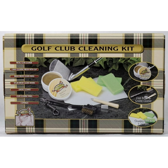 Clubhouse Collection Golf Club Cleaning Kit Club Cleaner Brush Sponges