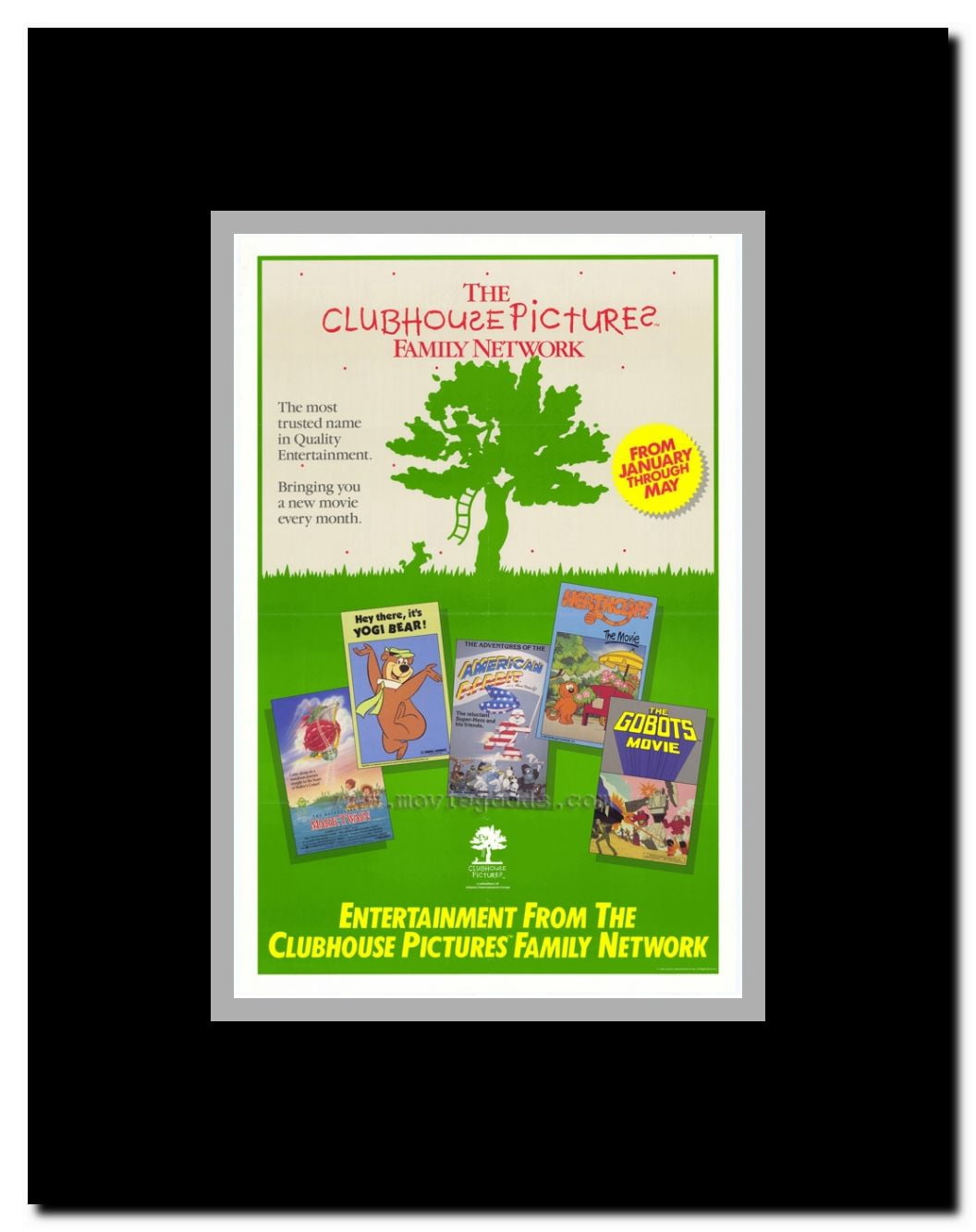 Clubhouse Pictures Family Network Framed Movie Poster
