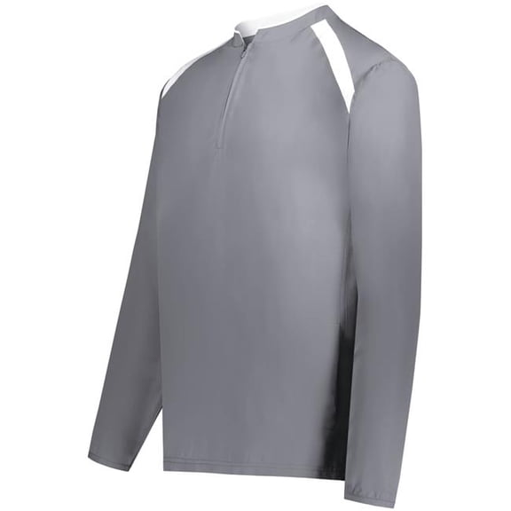 Holloway 229595.R04.M Clubhouse Pullover, Graphite & White - Medium