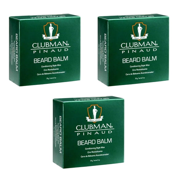 Clubman Beard Balm Conditioning Style Wax 2 Ounce 59ml 3 Pack