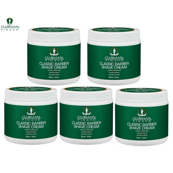 Clubman Classic Barber Shave Cream 16 oz x 5