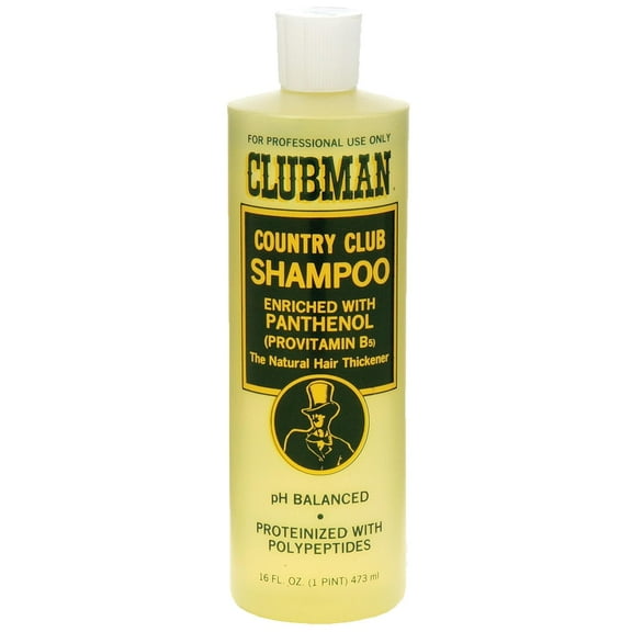 Clubman Country Club Hair Shampoo with Panthenol for Hair Volume, 16 fl oz