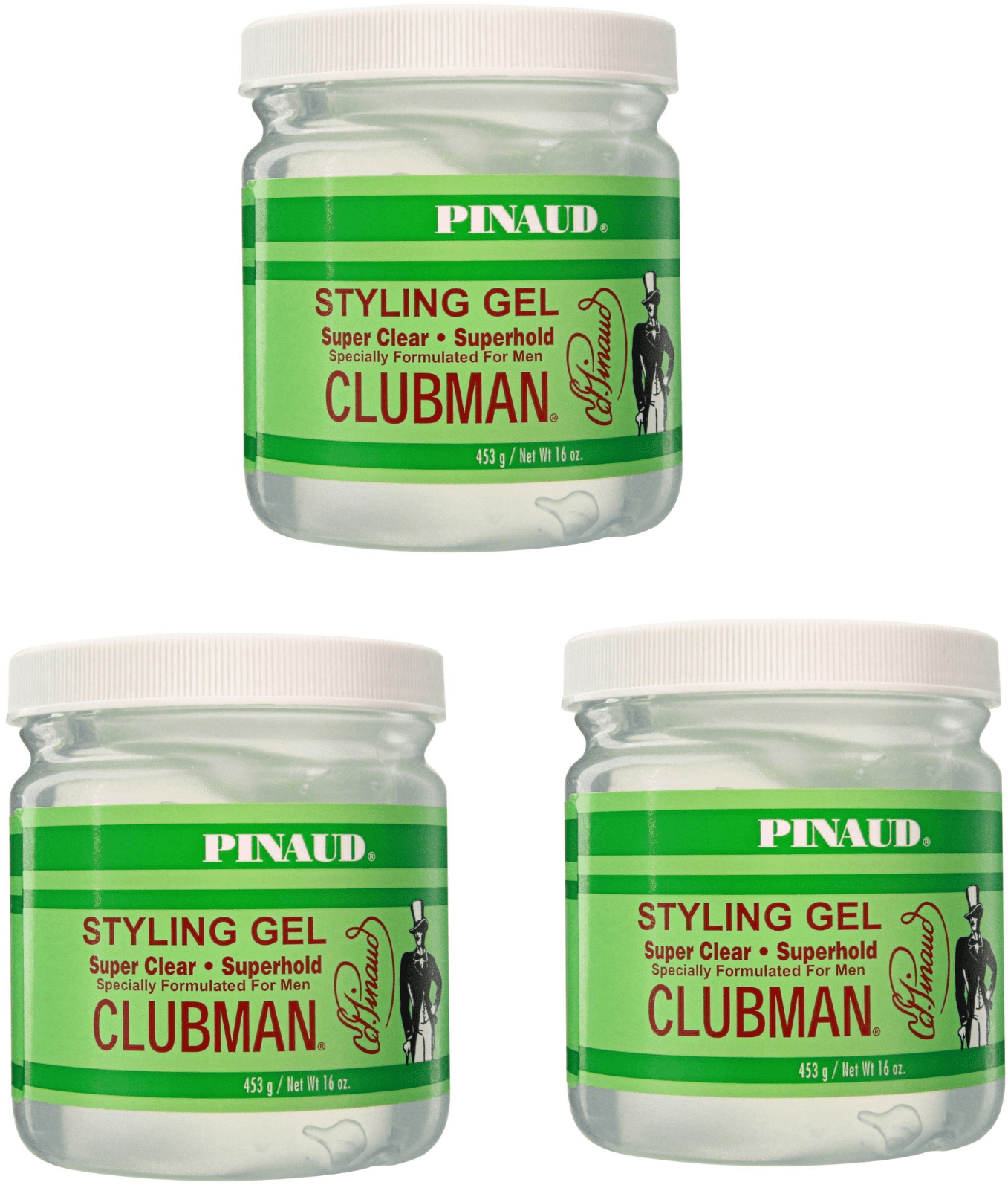 Clubman Pinaud Hard To Hold Styling Gel – Stark Haltendes Haargel Ohne Alkohol