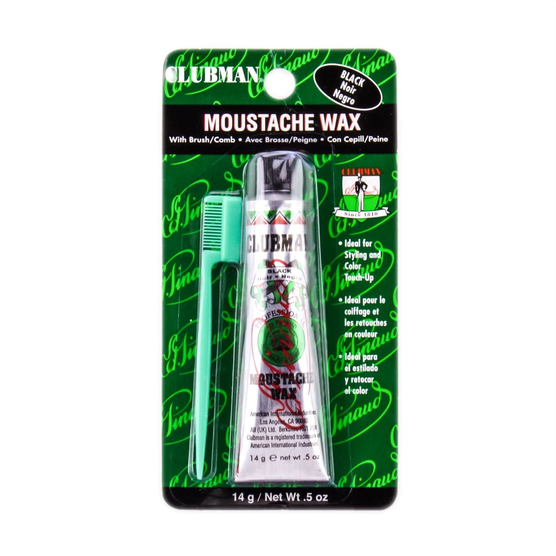 Clubman Moustache Wax With Black Noir 0.5 oz Pack of 1