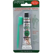 Clubman Moustache Wax Neutral With Brush/Comb 14 g 0.5 oz
