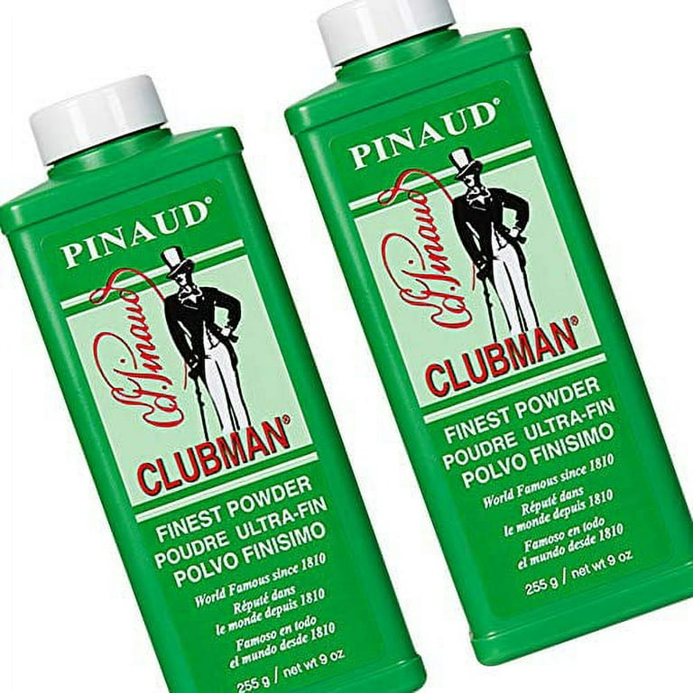 Clubman Pinaud Powder for After Haircut or Shaving, White, 9oz x 2
