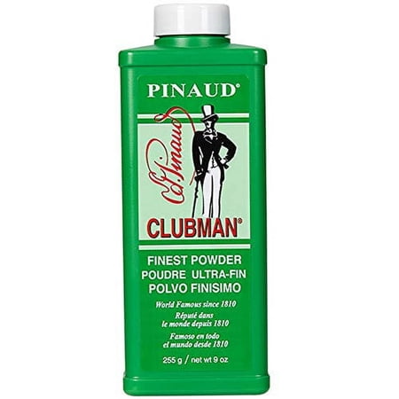 Pinaud Clubman Finest Powder for Men, Cornstarch Zinc Oxide Kaolin Formula, 9 oz