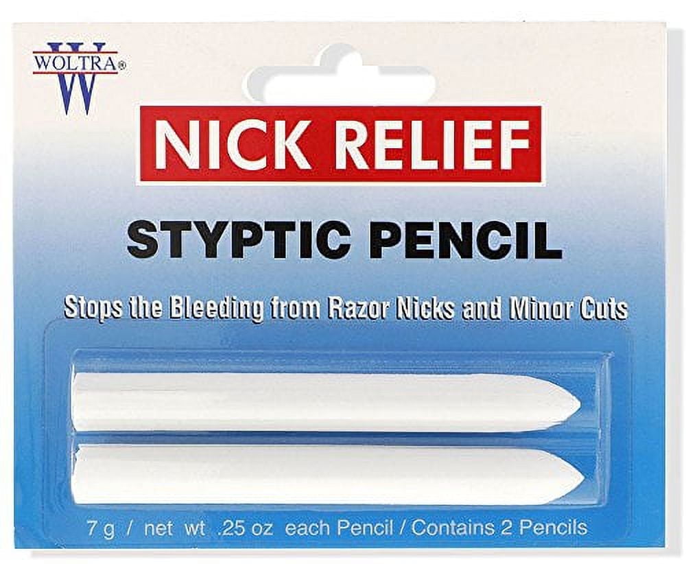 Clubman Woltra Nick Relief Styptic Pencil, 0.25 oz (2 Pencils