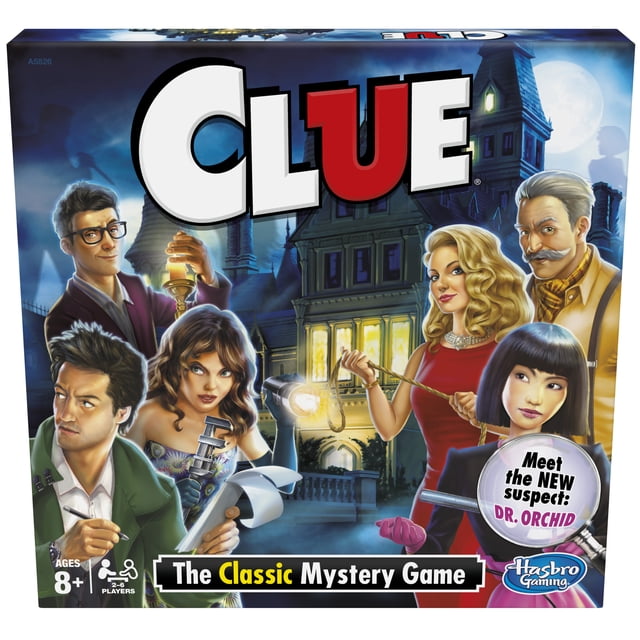 Clue Classic Mystery Board Game, 2-6 Players, Ages 8+