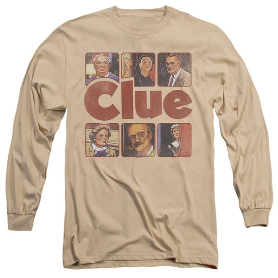 Clue Clue 1986 Long Sleeve Adult 18/1 T-Shirt-Sand