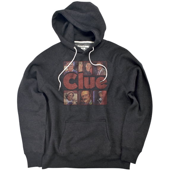Clue Clue 1986 Unisex Adult Slim Fit Pull-Over Heather Hoodie, Charcoal, Small